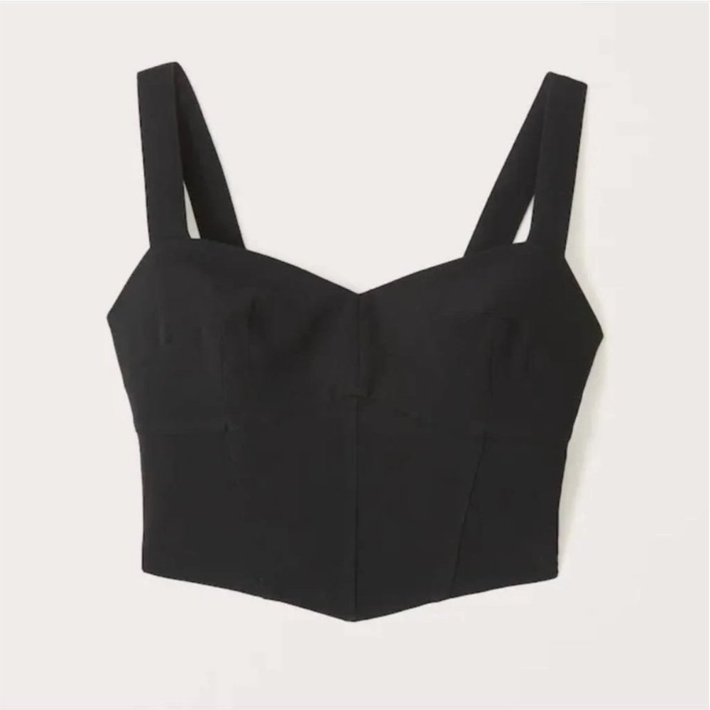 Abercrombie Black Sweetheart Neckline Corset Top
